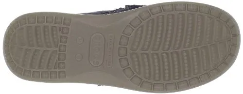 Crocs Men's Santa Cruz Clean Cut Slip-On Loafer,Black/Khaki,12 M US