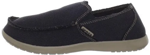 Crocs Men's Santa Cruz Clean Cut Slip-On Loafer,Black/Khaki,12 M US