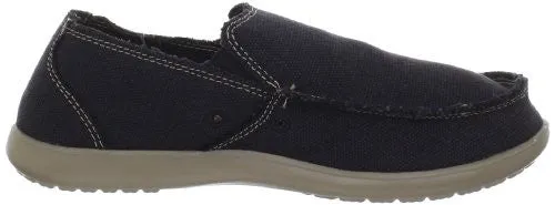 Crocs Men's Santa Cruz Clean Cut Slip-On Loafer,Black/Khaki,12 M US