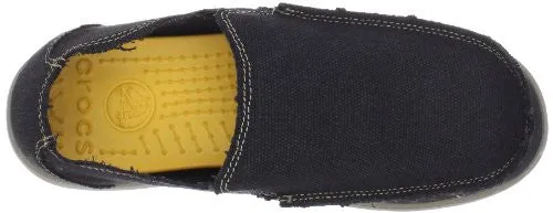 Crocs Men's Santa Cruz Clean Cut Slip-On Loafer,Black/Khaki,12 M US