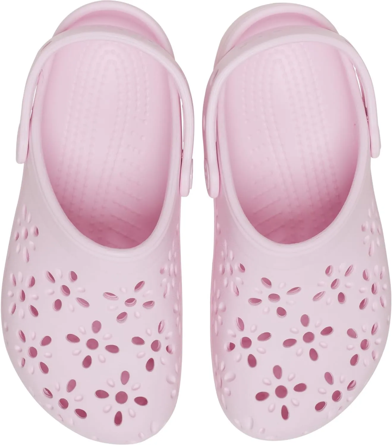 Crocs Unisex-Child Classic Clogs with Floral Cut Out Design, Kids and Toddler Shoes