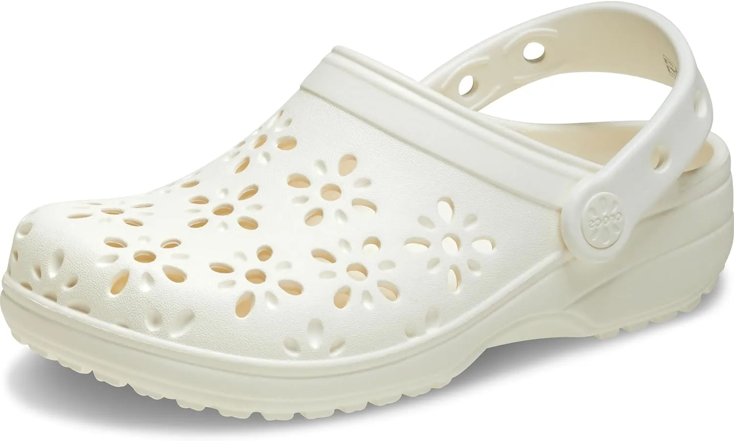 Crocs Unisex-Child Classic Clogs with Floral Cut Out Design, Kids and Toddler Shoes