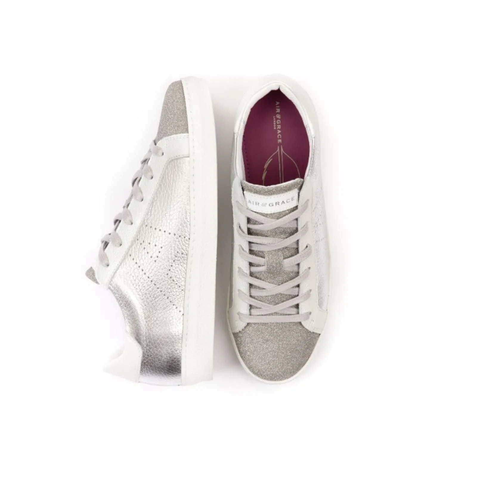 Cru Signature: Multi Silver Trainers