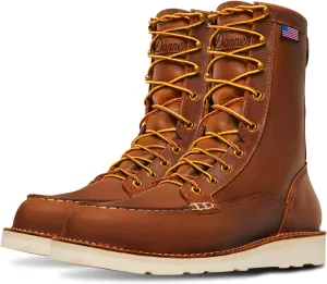 Danner 8 Bull Run Moc Toe Work Boots for Men - Durable Full-Grain Leather with Non Slip Wedge Outsole and 3-Density Cushion Footbed, EH Resistant