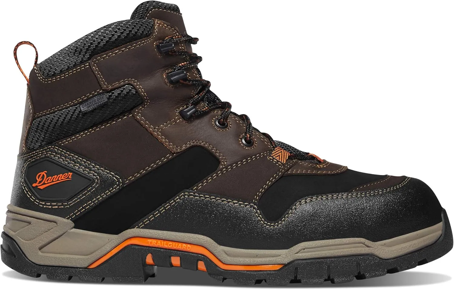Danner Field Ranger 6 Waterproof Composite Toe Work Boots for Men - Leather and Textile with Breathable Dry & Slip-Resistant Outsole, EH Rated