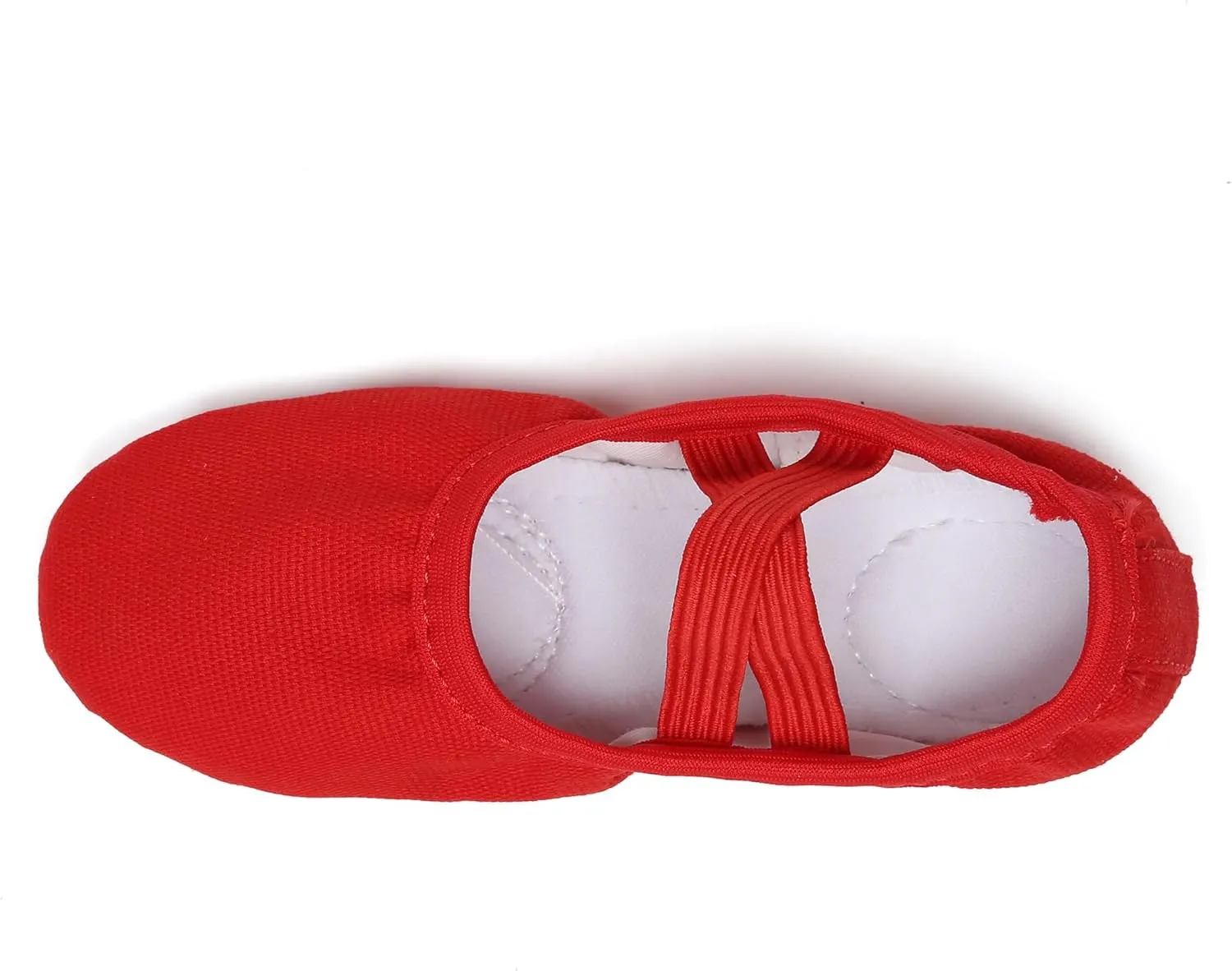 Danzcue Ballet Shoes for Girls-Soft Canvas/PU Leather Dance Slippers with Non-Slip Soles, Ideal Ballet Flats for Toddlers and Kids