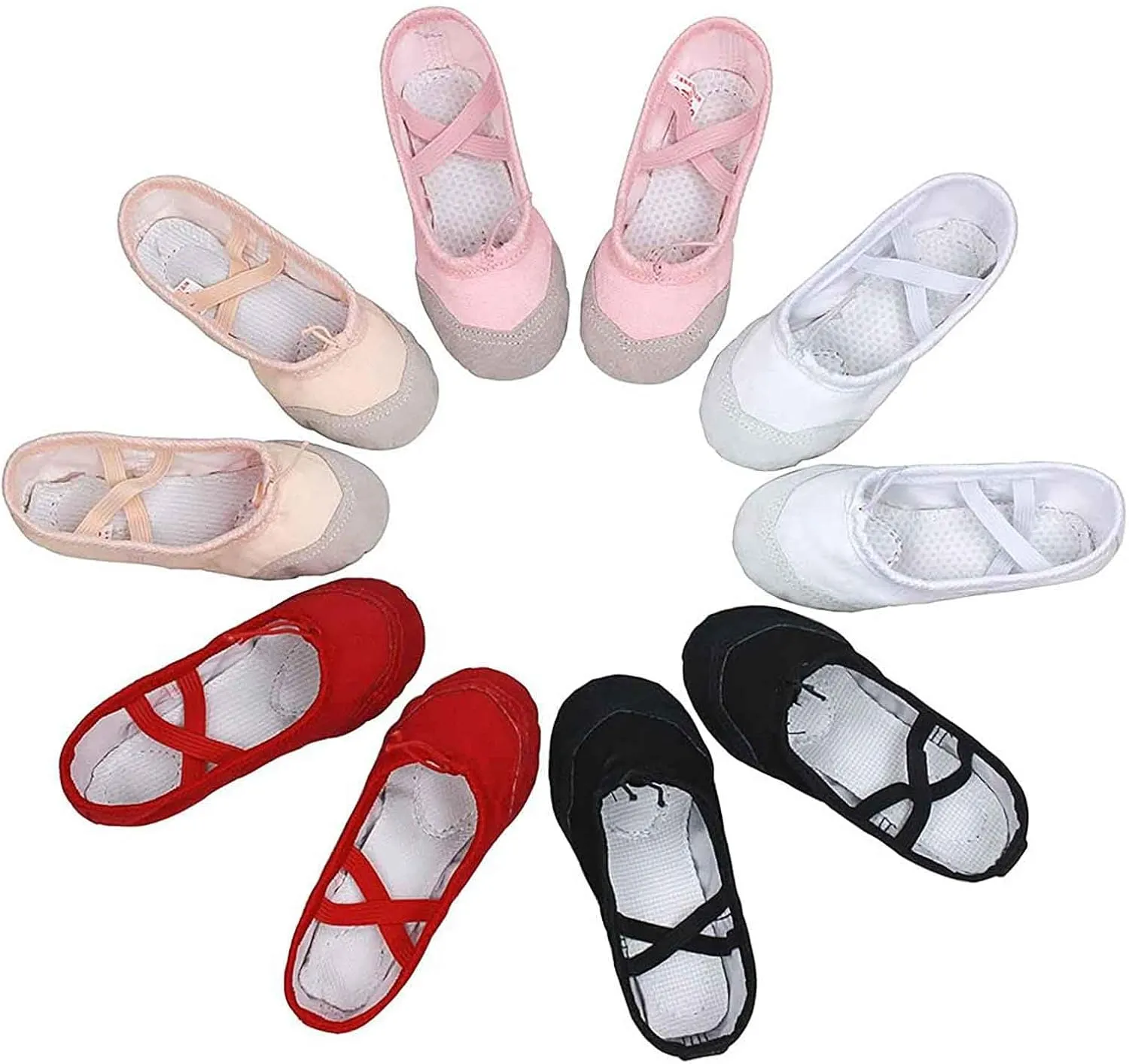 Daydance Ballet Slippers Soft Split Sole Dance Shoes (Toddler, Kids, Boys, Girls, Adult)