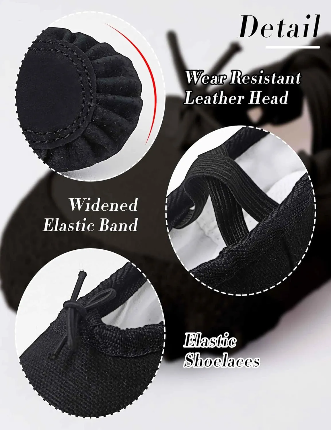 Daydance Ballet Slippers Soft Split Sole Dance Shoes (Toddler, Kids, Boys, Girls, Adult)
