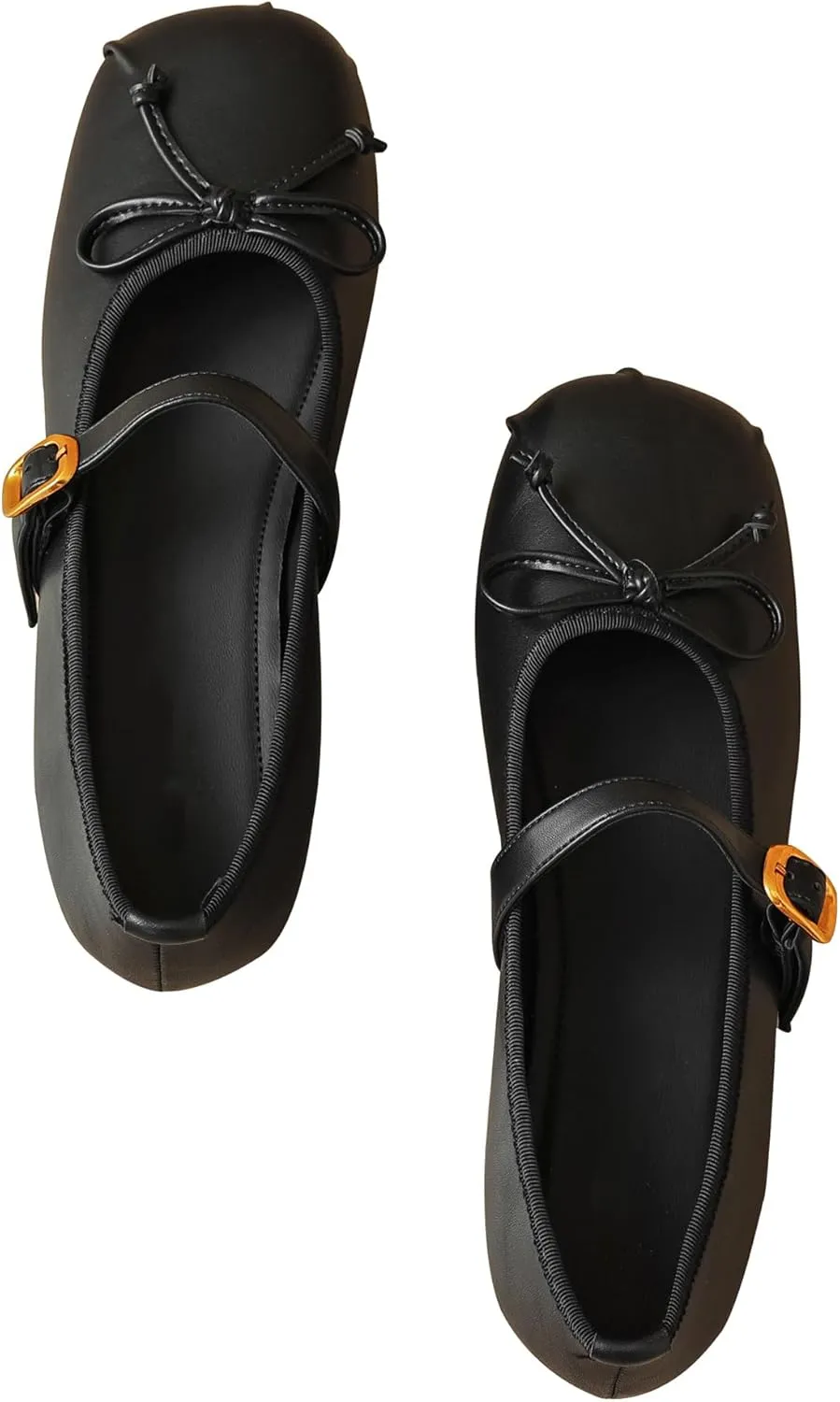Dear Time Women's Ballets Bowknot Flats Mary Janes Dance Flat Shoes Round Toe Strap Ballets