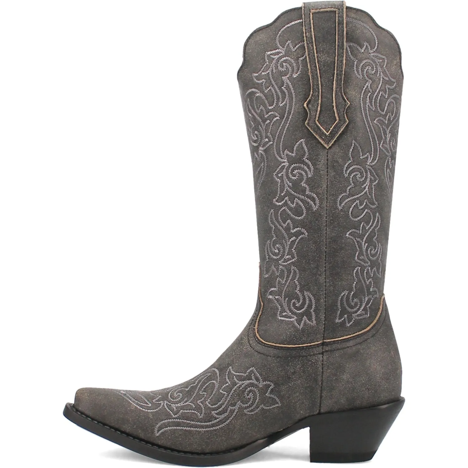 Dingo Women's Flirty N' Fun Black Leather Narrow Toe Boot DI171