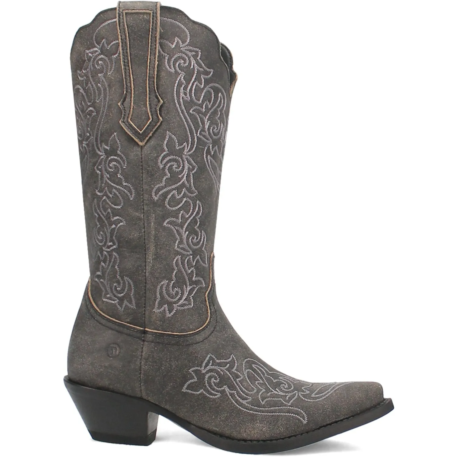 Dingo Women's Flirty N' Fun Black Leather Narrow Toe Boot DI171