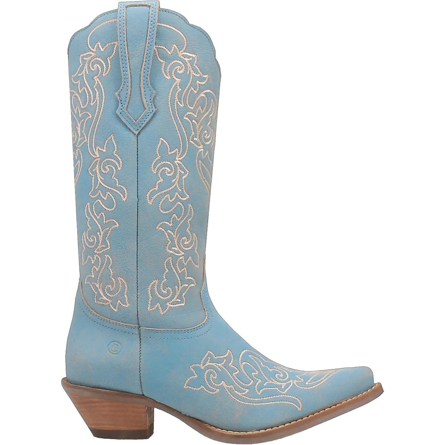 Dingo Women's Flirty N' Fun Blue Leather Round Toe Boot DI171