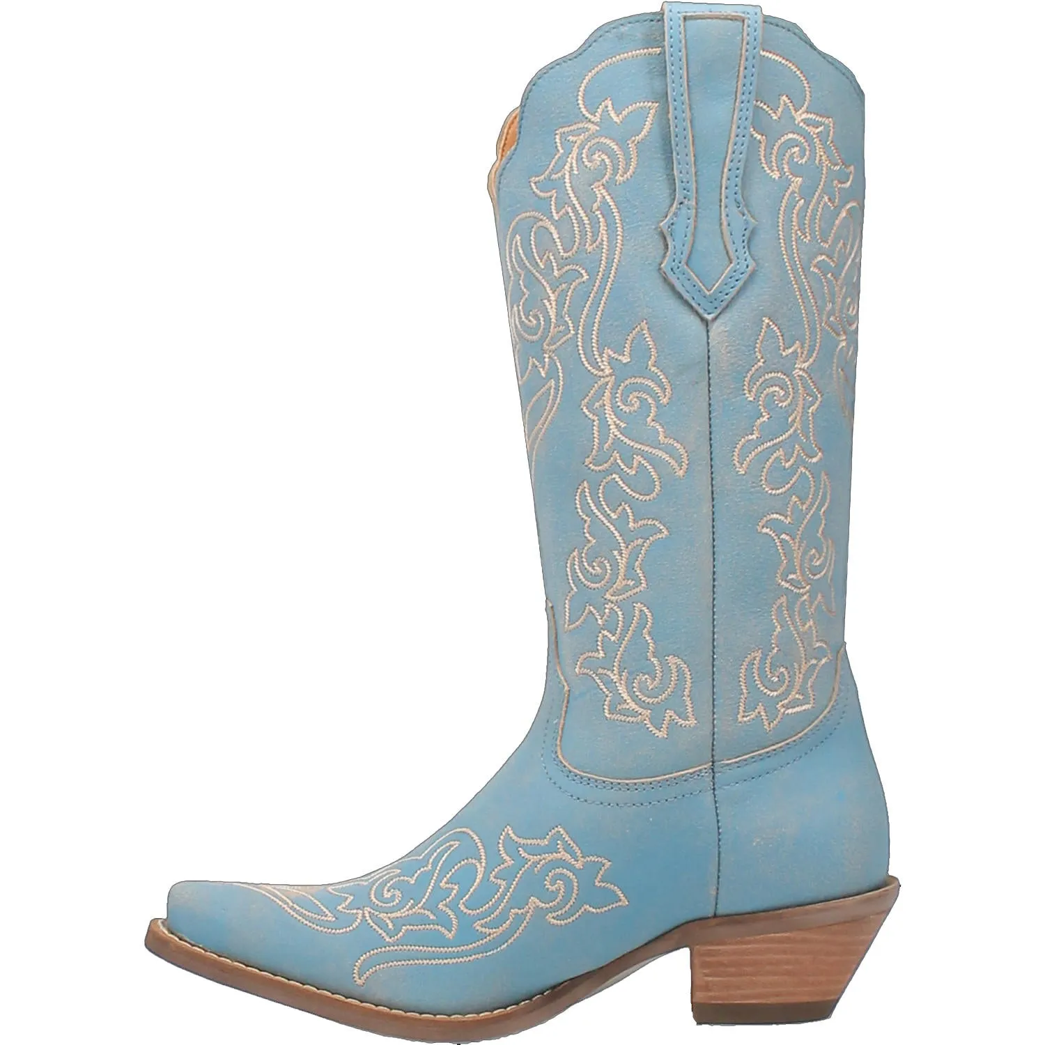 Dingo Women's Flirty N' Fun Blue Leather Round Toe Boot DI171