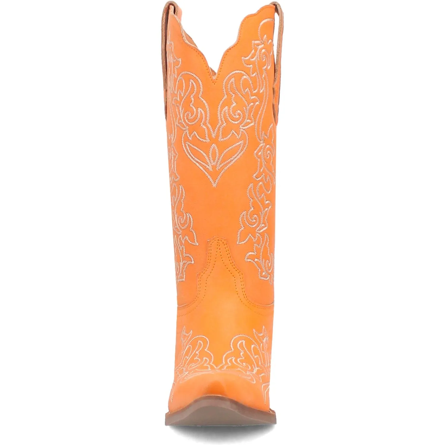 Dingo Women's Flirty N' Fun Orange Leather Narrow Toe Boot DI171