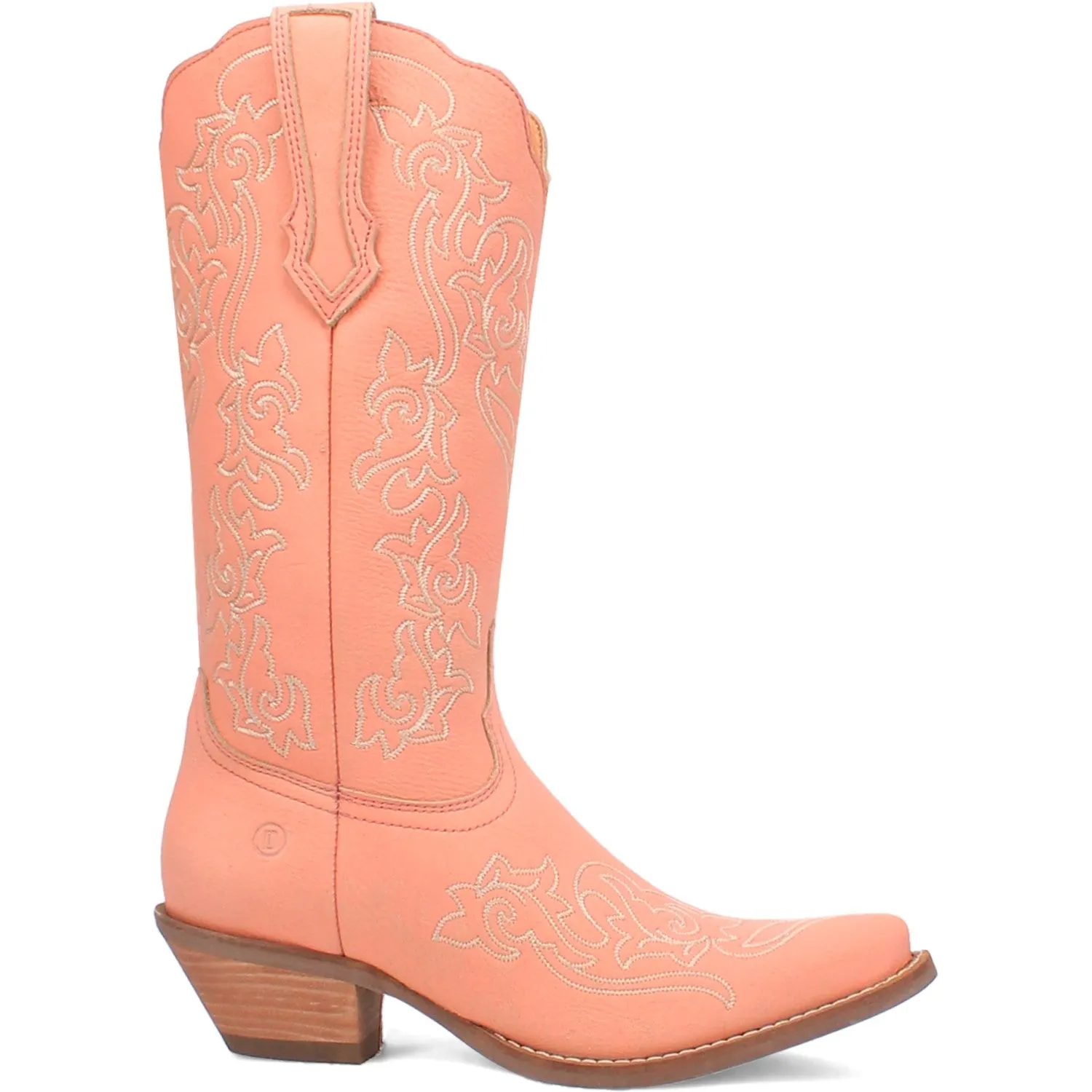 Dingo Women's Flirty N' Fun Peach Leather Narrow Toe Boot DI171
