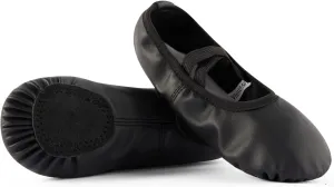 DyingSwan Toddler Ballet Shoes for Girls, Soft Leather Ballet Slippers, No-Tie Ballet Shoes Dance Shoes for Girls (Toddler/Little/Big Kid/Women)
