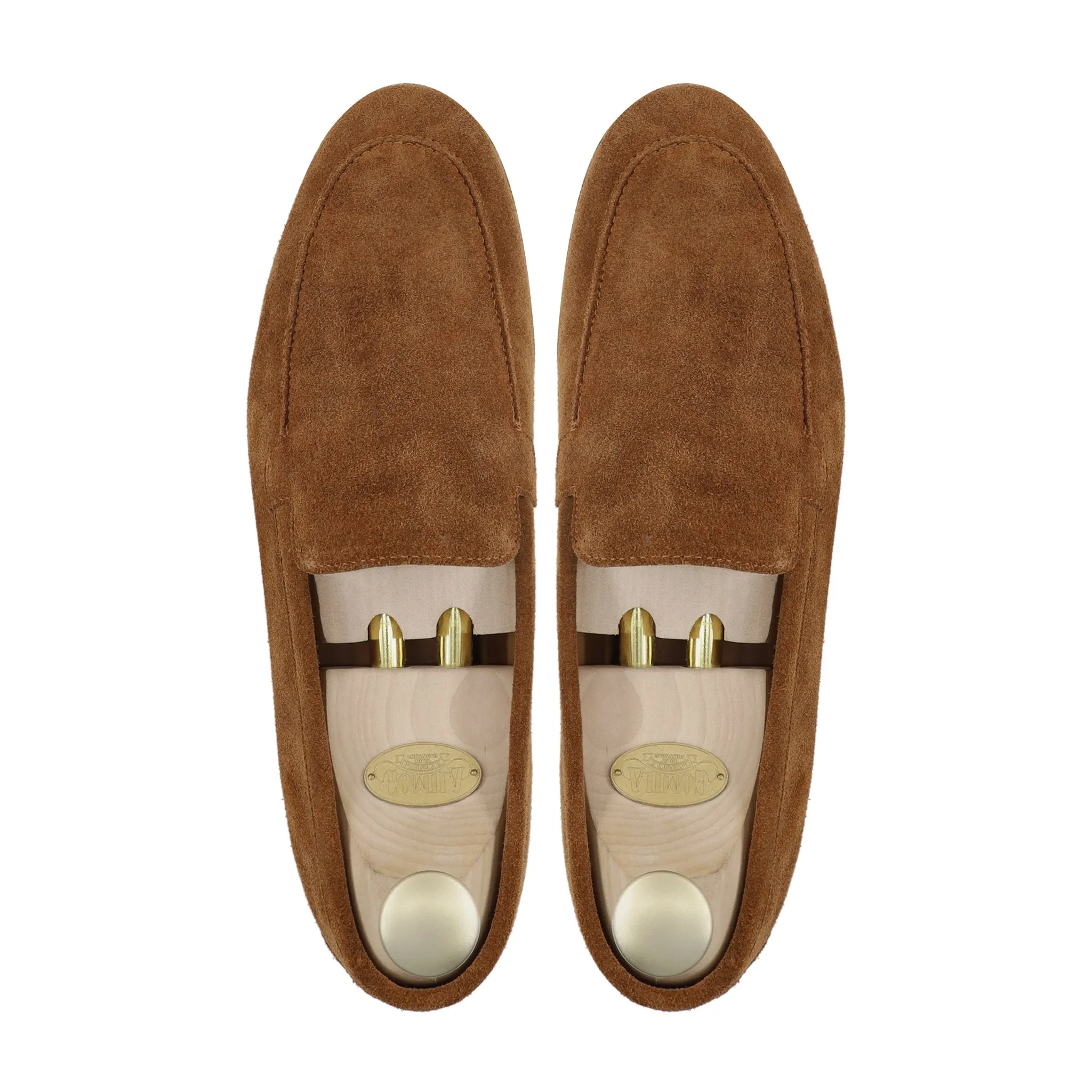 Elbert - Men's Cognac Kid Suede Loafer