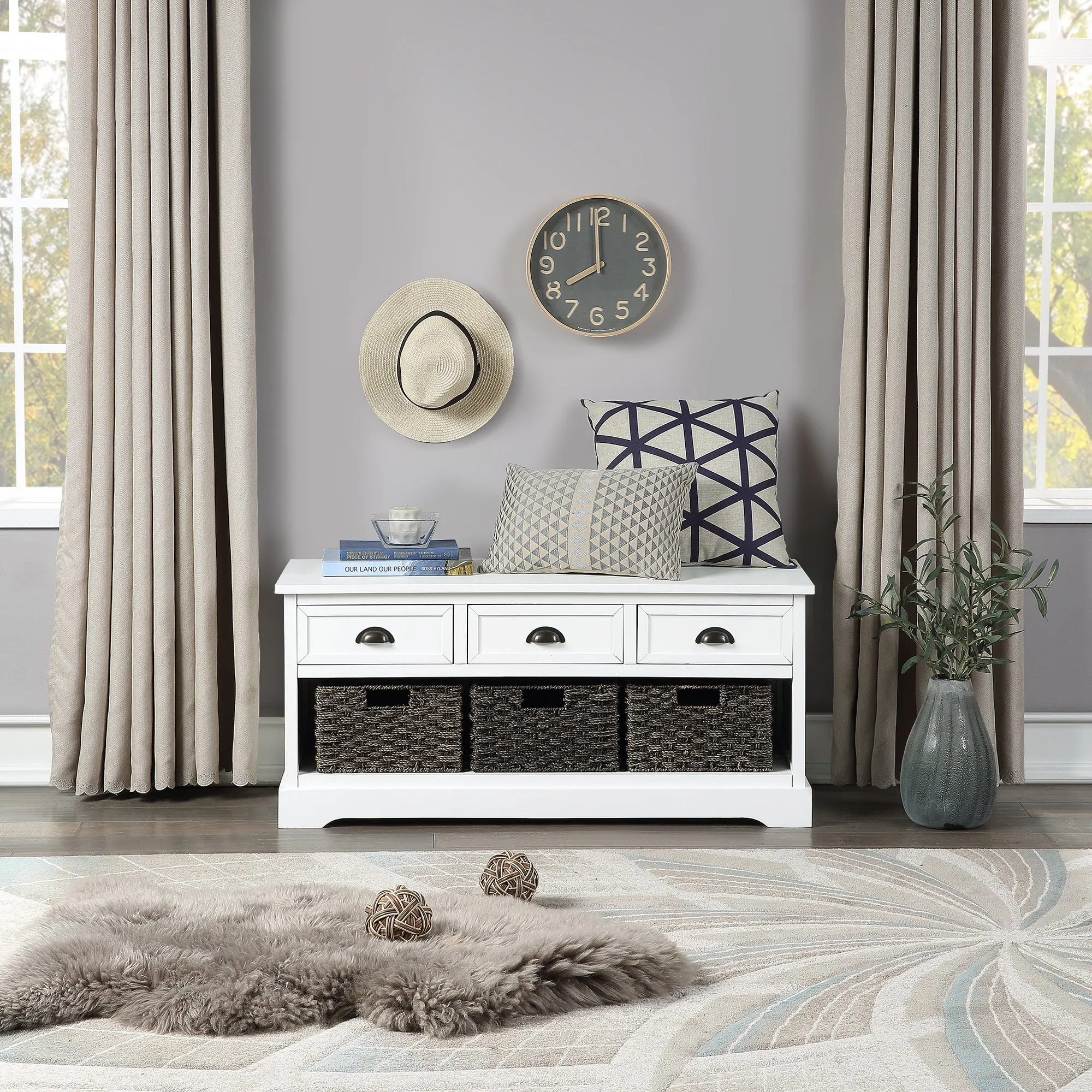 Elegant Essence Wood Storage Bench