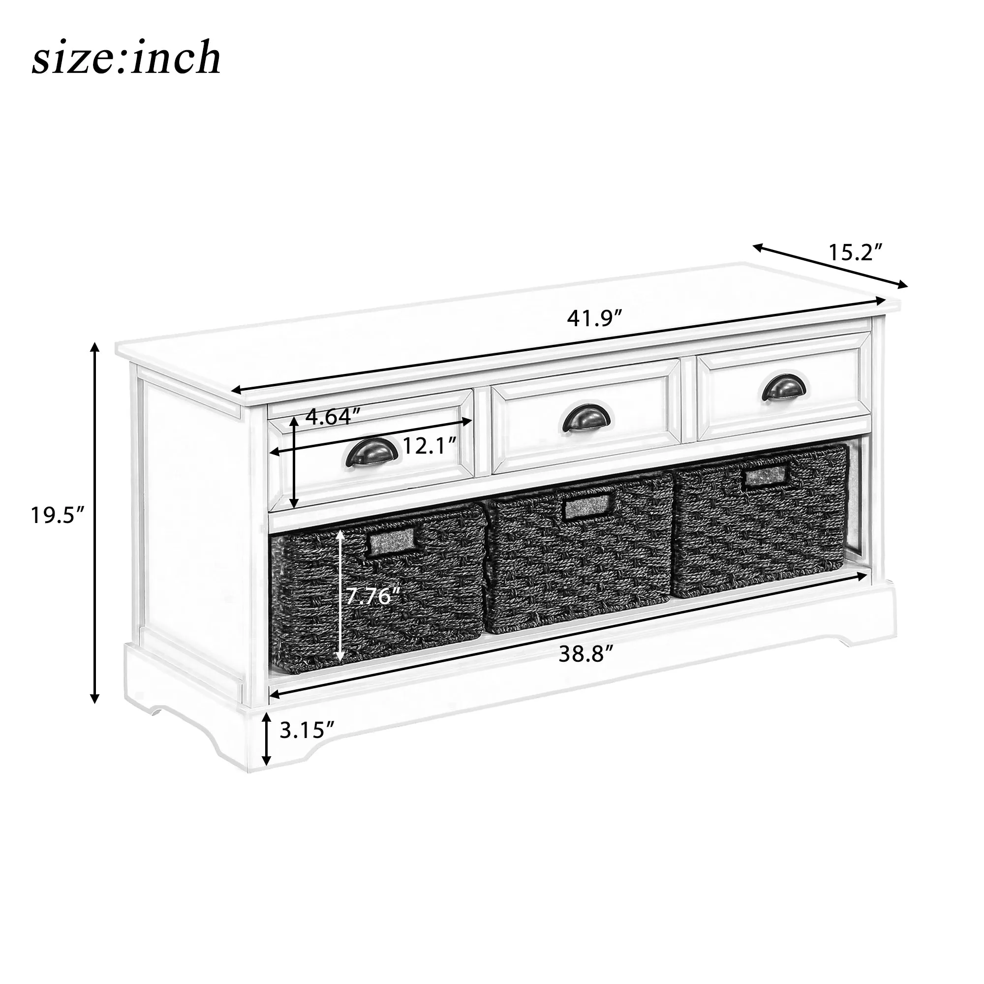 Elegant Essence Wood Storage Bench