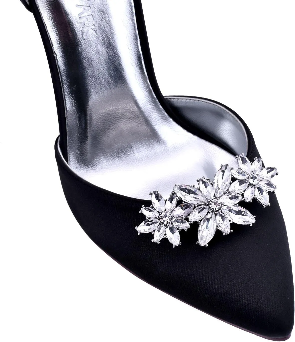 ELEGANTPARK Decorative Shoe Clips for Pumps Rhinestones Shoes Jewelry Clips Clutch Dress Hat Shoe Clip 2 Pcs