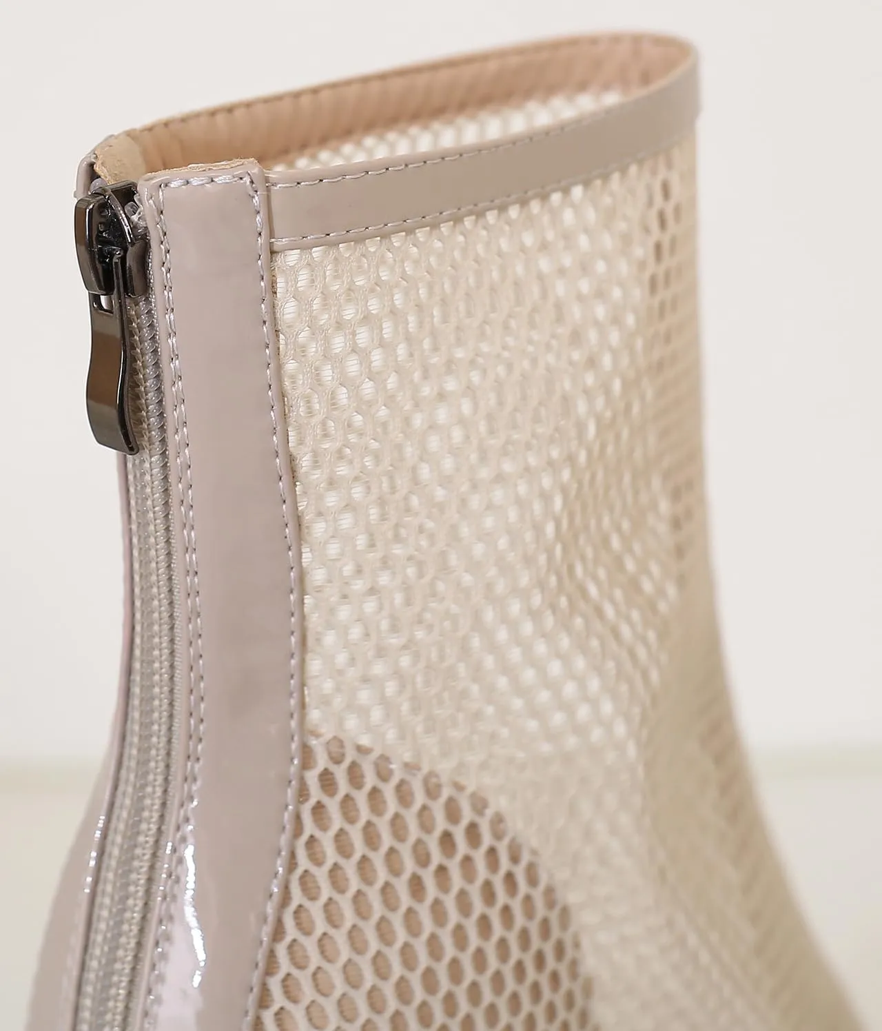 FENIKUSU Women's Ballroom Dance Shoes Peep Toe High Heel Mesh Boots Stiletto Sandals Bootie Model F10