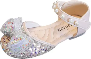 Flower Girl hinestone Dress Shoes Ballet Flat School Pary Wedding Mary Jane Shoes for Infant Sandal Girl