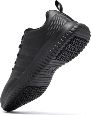Food Service Shoes Slip Resistant Shoes for Women Sticky Shoes for Women Nursing Shoes Comfortable Lightweight Non Slip Work Shoes for Women Black