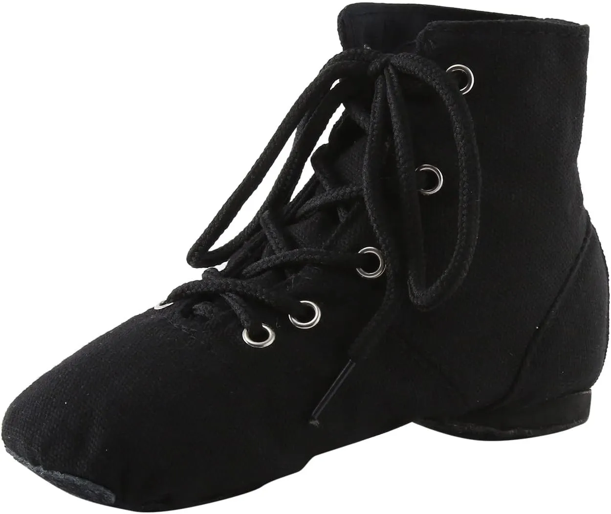Girls' Athletic Shoes Canvas Lace-up Dance Shoes Flat Practice Jazz Dancing Boots for Girls Boys Split-Sole Dance Ballet