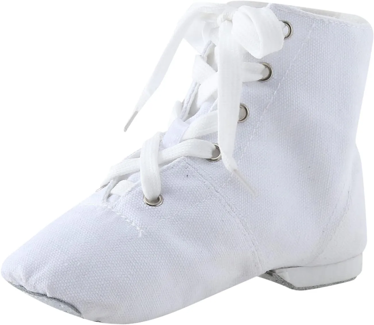Girls' Athletic Shoes Canvas Lace-up Dance Shoes Flat Practice Jazz Dancing Boots for Girls Boys Split-Sole Dance Ballet