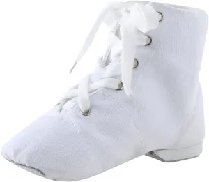 Girls' Athletic Shoes Canvas Lace-up Dance Shoes Flat Practice Jazz Dancing Boots for Girls Boys Split-Sole Dance Ballet