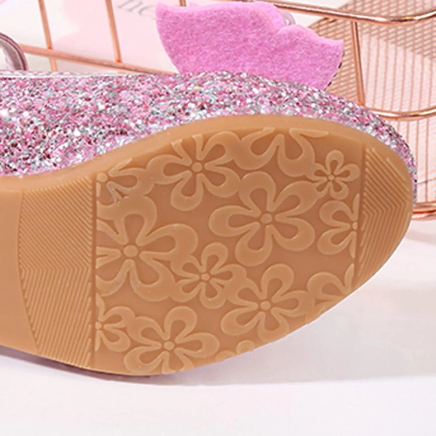 Girls Heels, Mary Jane Glitter Shoes Bows Sequin Party Footwear Dress Shoes Flower Girls Toddler Girls Dress Shoes