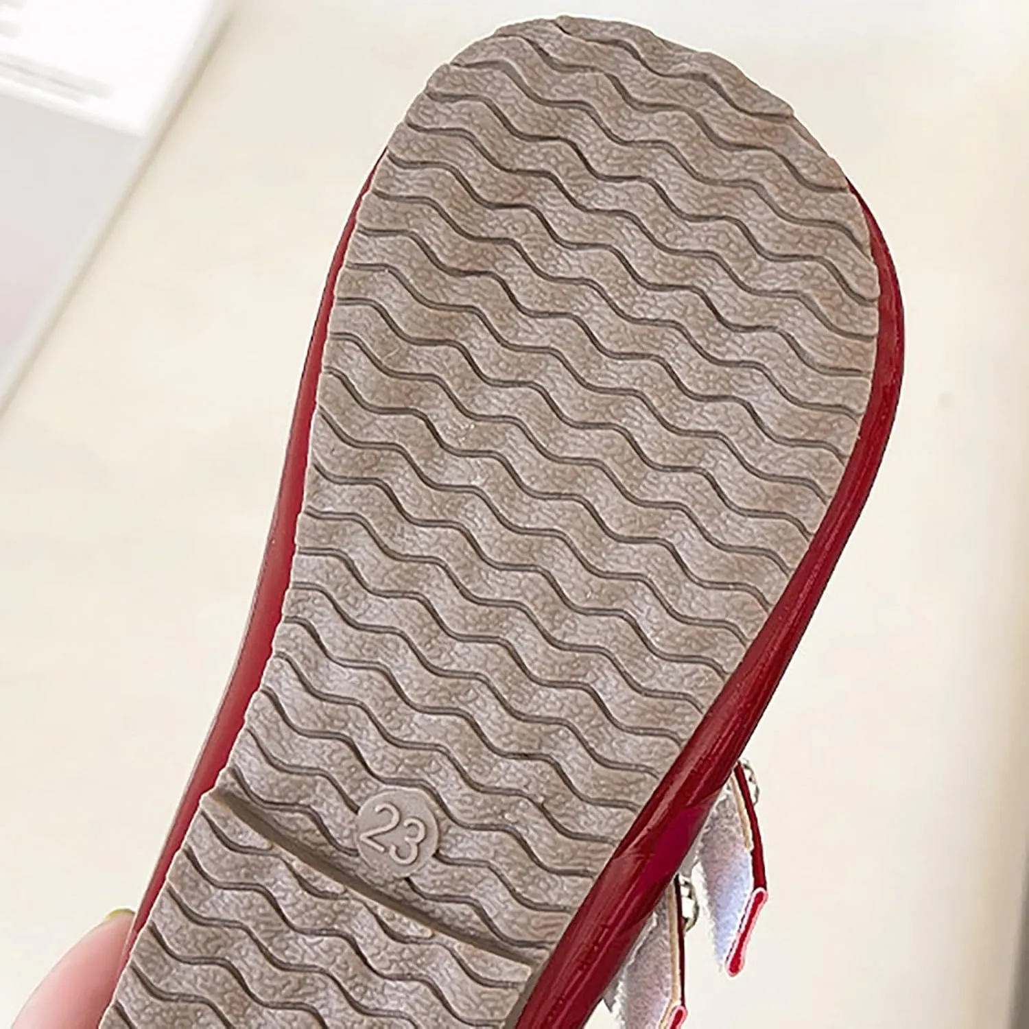 Girls Leather Flat Mary Jane Dress Shoes with Pearl Strap Kids Wedding Part School Big Kids Slippers for Girls