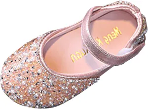 Girls Mary Jane Dress Shoes Rhinestones Flower Girl Wedding Party Shoes Ballet Flats Little Girl Dress up Shoes