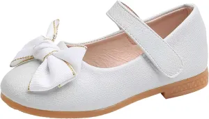 Girls Mary Jane Toddler Flower Girl Dress Shoes Little Girl Ballet Flats Bow Strap for Wedding Little Girl Dress Shoes