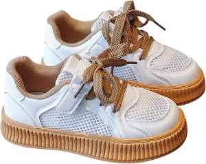 Girls' Shoes Cookie Sneakers Mesh Shoes Casual Children's Shoes Breathable Board Shoes for Toddler Toddler School Shoes