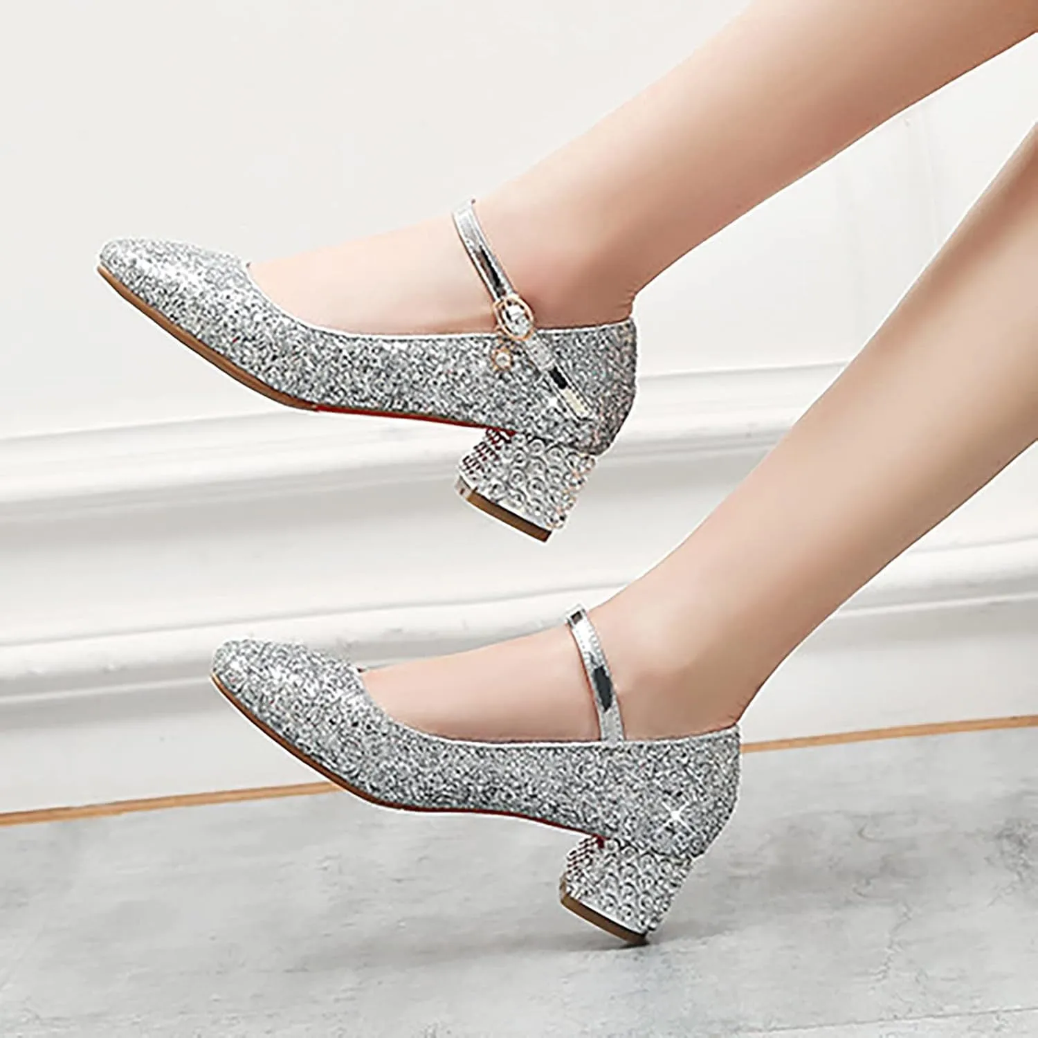 Girls Shoes High Heel Toddler Girls Dress Shoes Sparkle Mary Jane Flower Girls Wedding Toddler Dress Shoes Girls