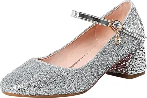 Girls Shoes High Heel Toddler Girls Dress Shoes Sparkle Mary Jane Flower Girls Wedding Toddler Dress Shoes Girls