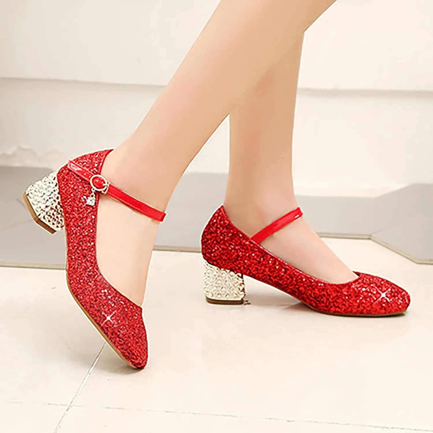Girls Shoes High Heel Toddler Girls Dress Shoes Sparkle Mary Jane Flower Girls Wedding Toddler Dress Shoes Girls