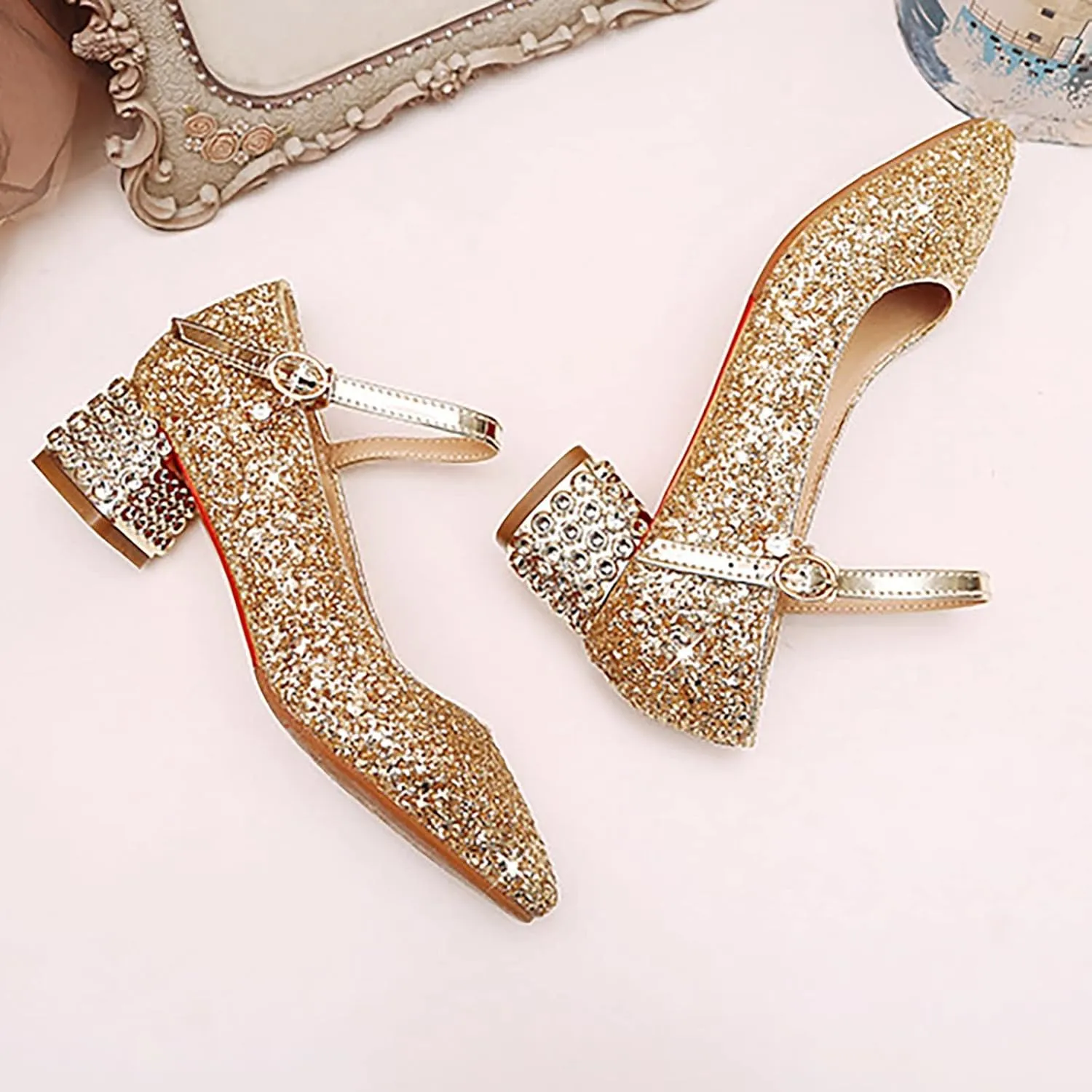 Girls Shoes High Heel Toddler Girls Dress Shoes Sparkle Mary Jane Flower Girls Wedding Toddler Dress Shoes Girls