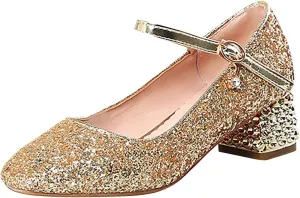 Girls Shoes High Heel Toddler Girls Dress Shoes Sparkle Mary Jane Flower Girls Wedding Toddler Dress Shoes Girls