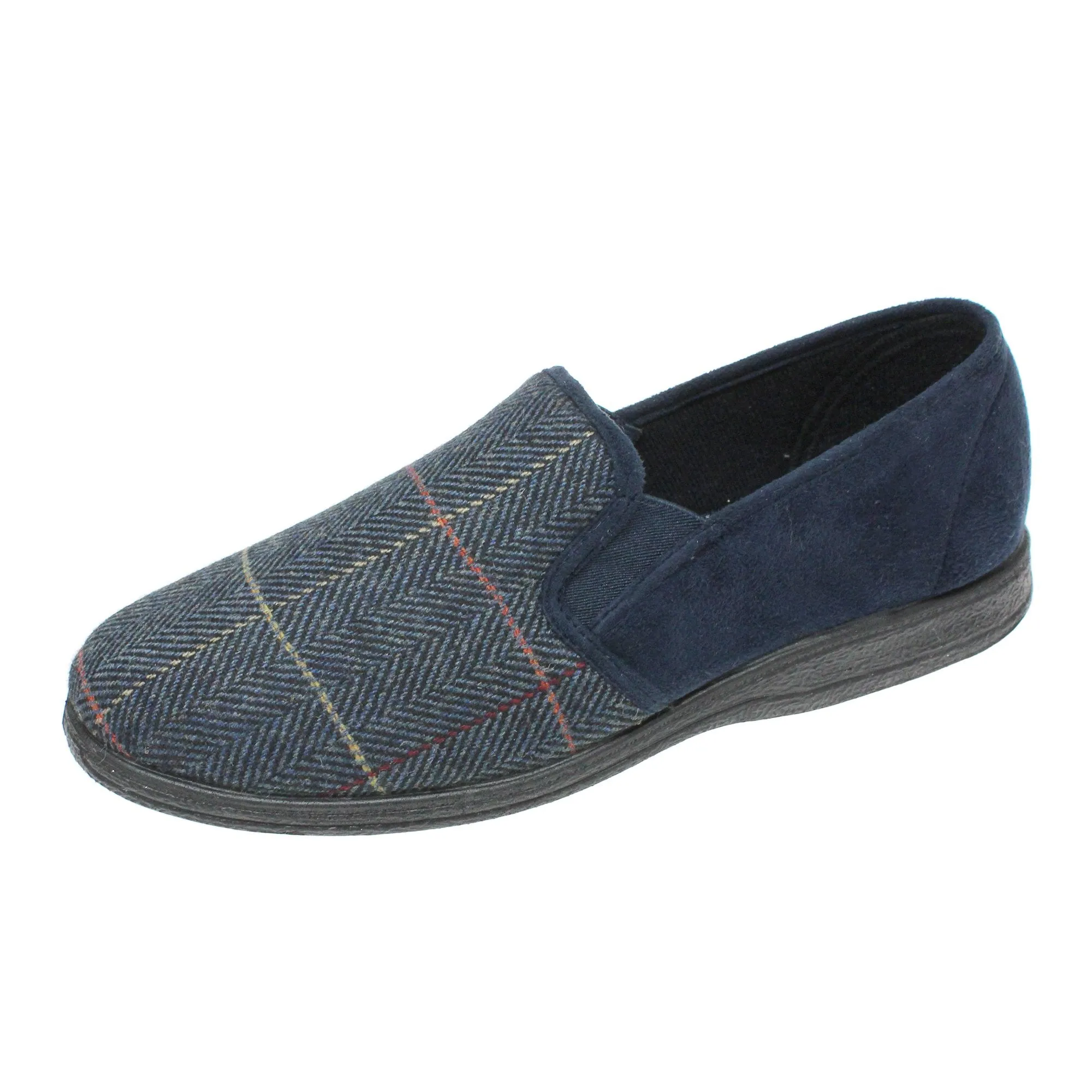 Goodyear Harrison Navy Mens Comfort Memory Foam Slippers