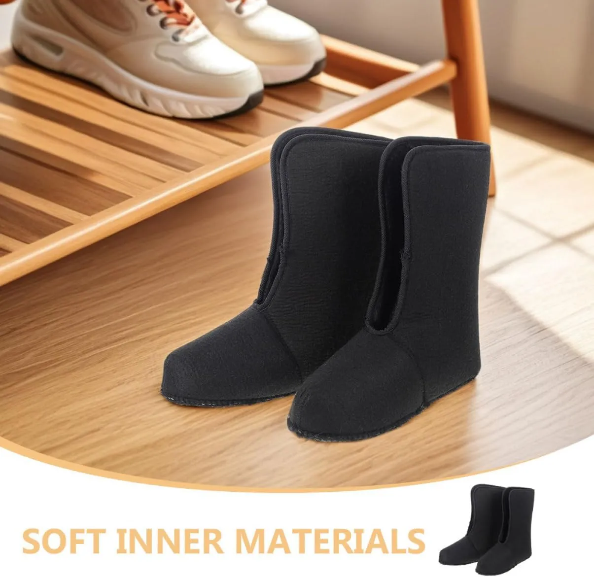HANABASS Snow Boot Liner for Men Winter Insulated Boot Liners for Outdoor Activities Like Fishing