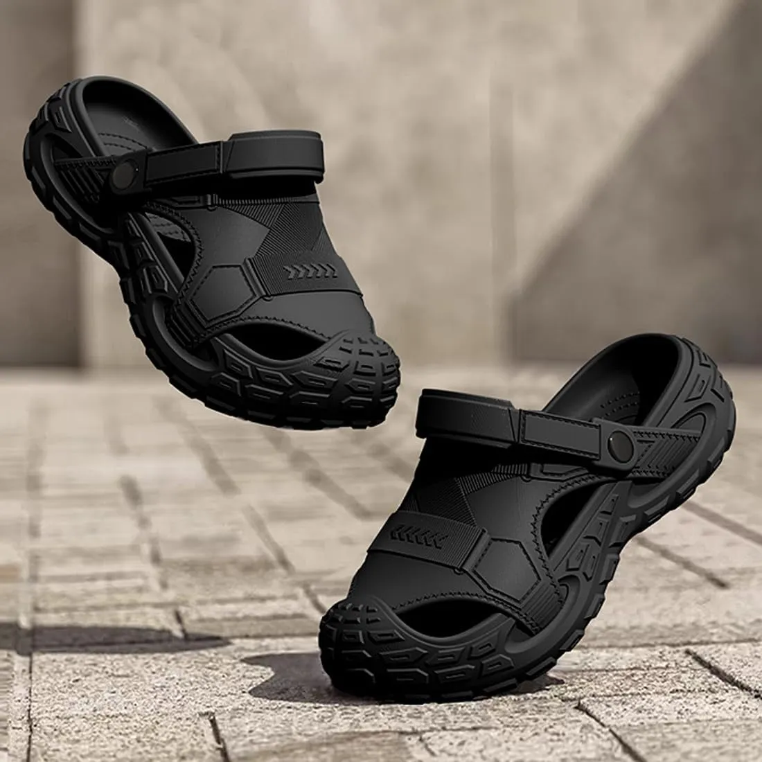 Harssidanzar Clogs Chef Shoes for Men Work Shoes for Garden Beach Sandals Slippers CM201US
