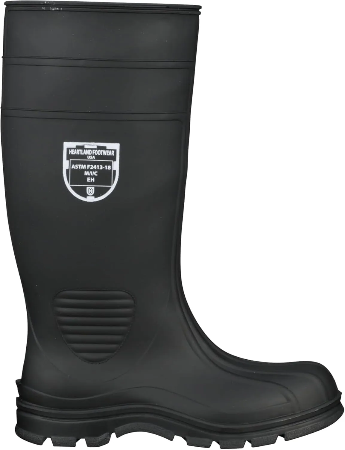 Heartland Work Lite Waterproof Work Boots for Men and Women - Lightweight, Flexible Modern PVC Boots with Easy On/Off, Slip-Resistant Outsole