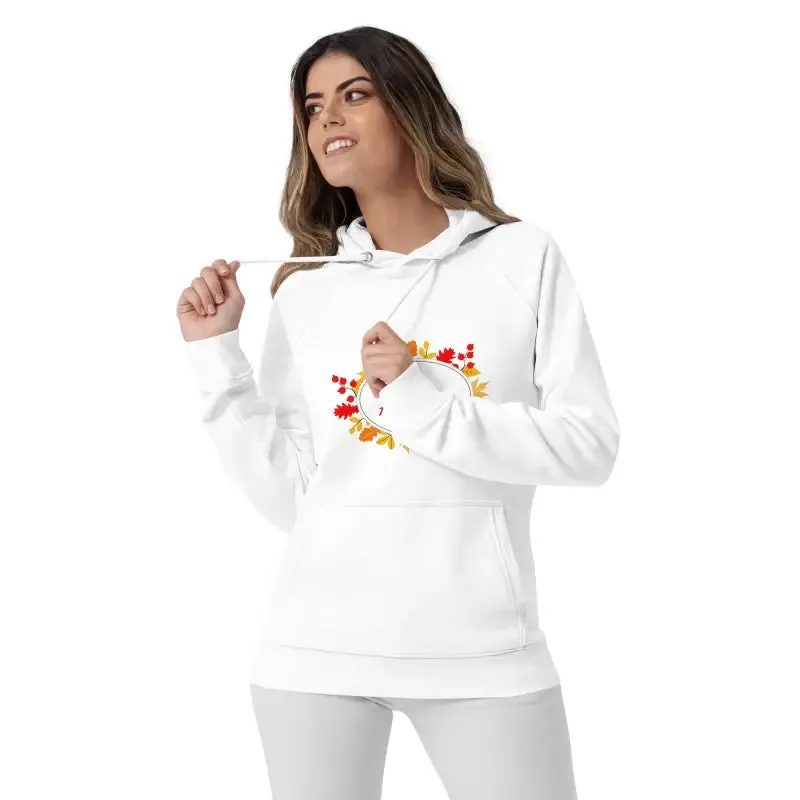 Hello Autumn Hoodie Unisex Eco Raglan