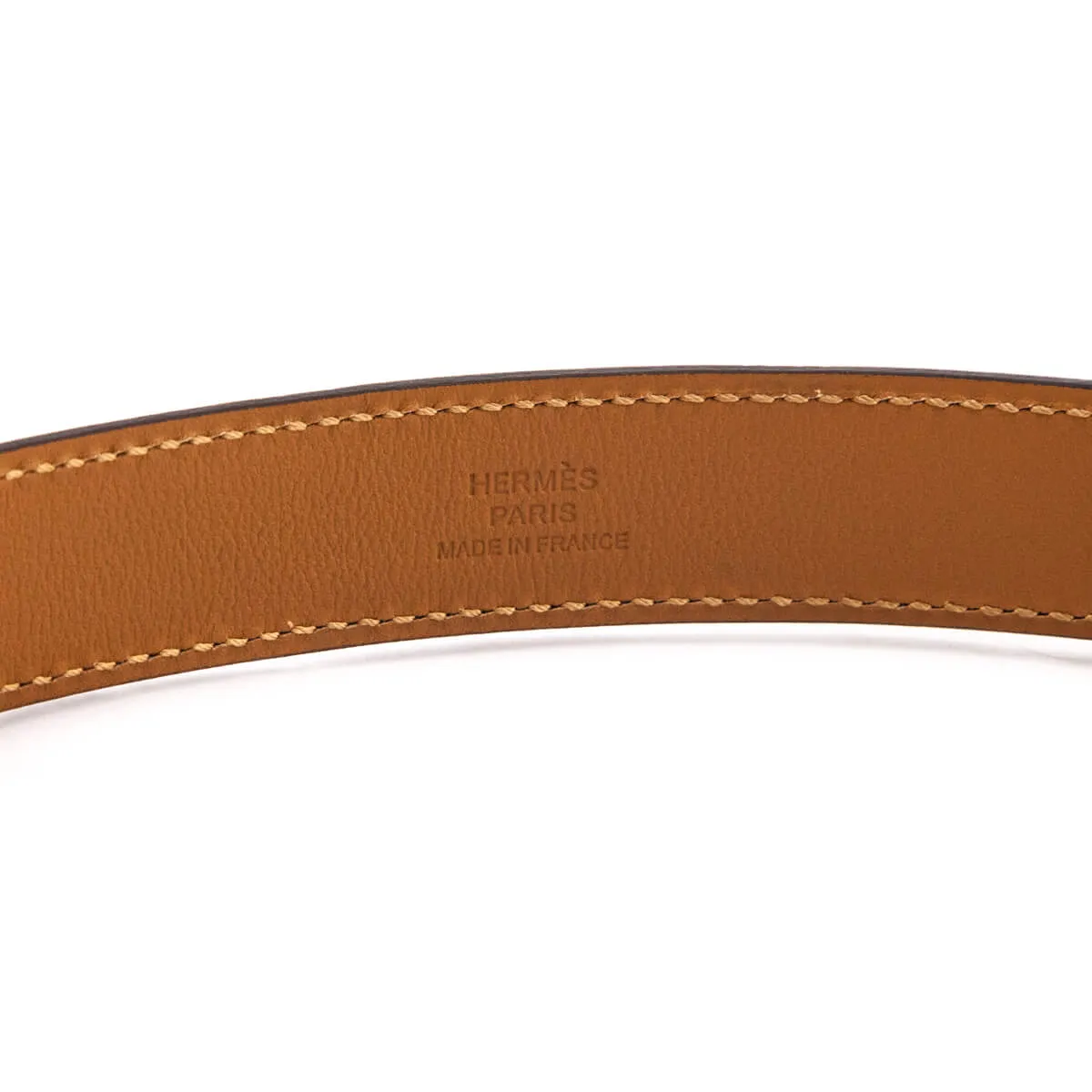Hermes Black & Palladium Charniere Sombrero Belt 22