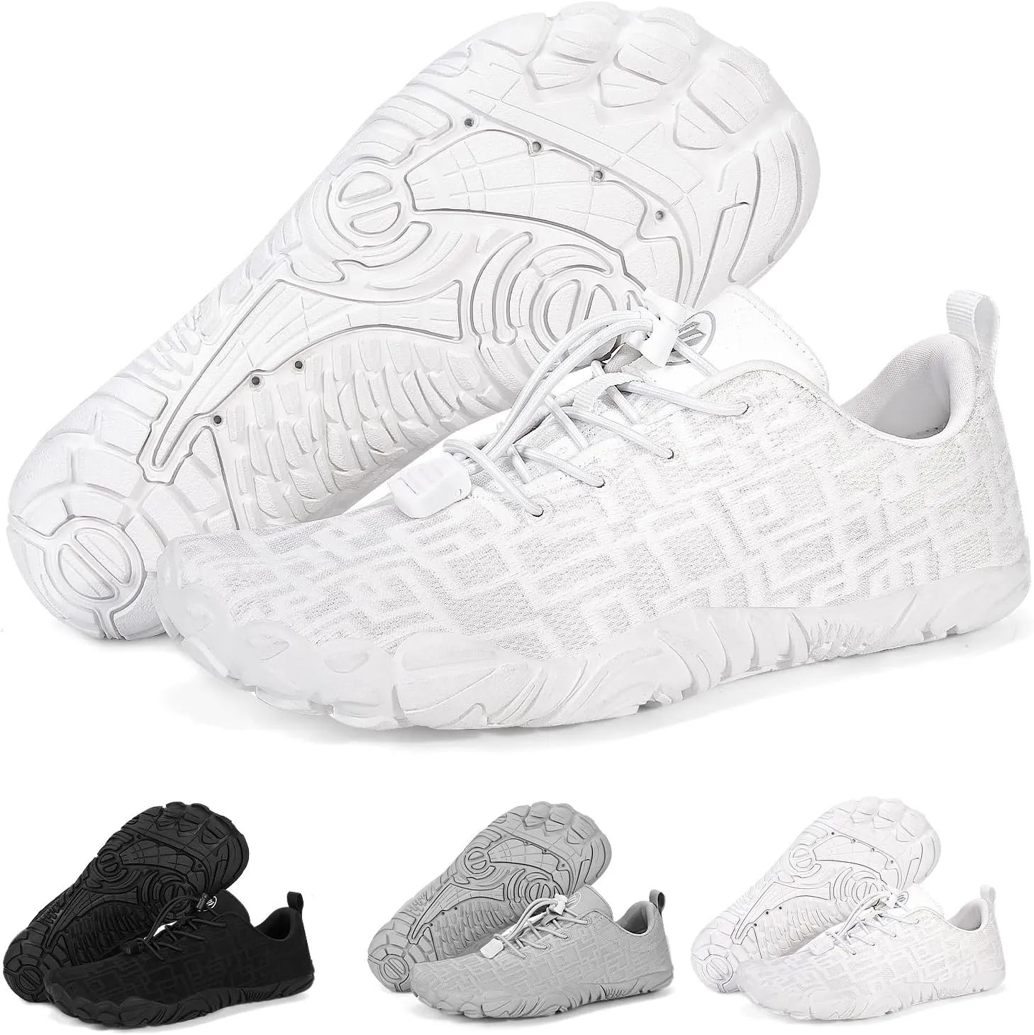 Hike Barefoot Shoes Womens Mens Footwear, Pro Water Shoe Women Men Barefoot Hiking Beach Grounding Shoes for Travel, Wide Toe Box Zero Drop Non-Slip Breathable Lightweight