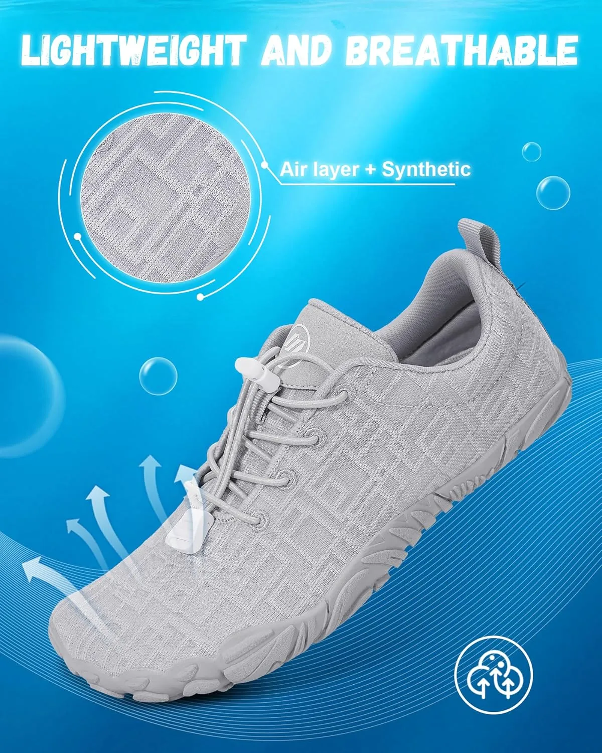 Hike Barefoot Shoes Womens Mens Footwear, Pro Water Shoe Women Men Barefoot Hiking Beach Grounding Shoes for Travel, Wide Toe Box Zero Drop Non-Slip Breathable Lightweight