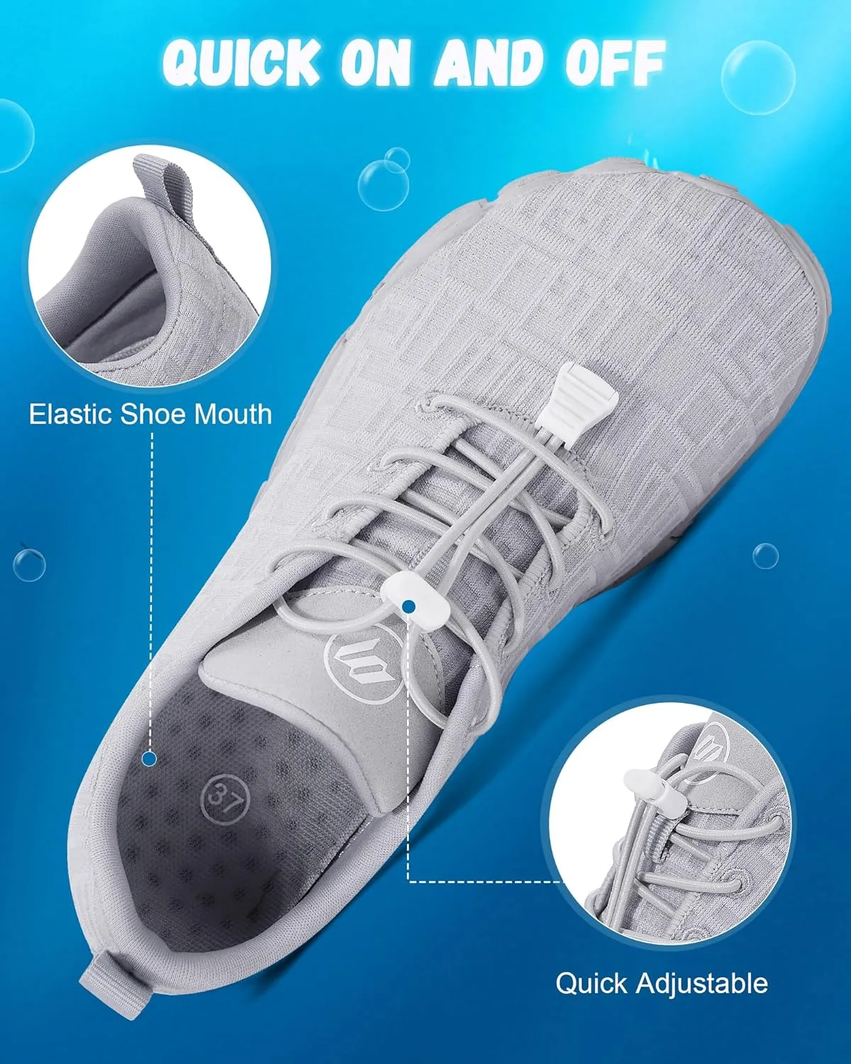 Hike Barefoot Shoes Womens Mens Footwear, Pro Water Shoe Women Men Barefoot Hiking Beach Grounding Shoes for Travel, Wide Toe Box Zero Drop Non-Slip Breathable Lightweight