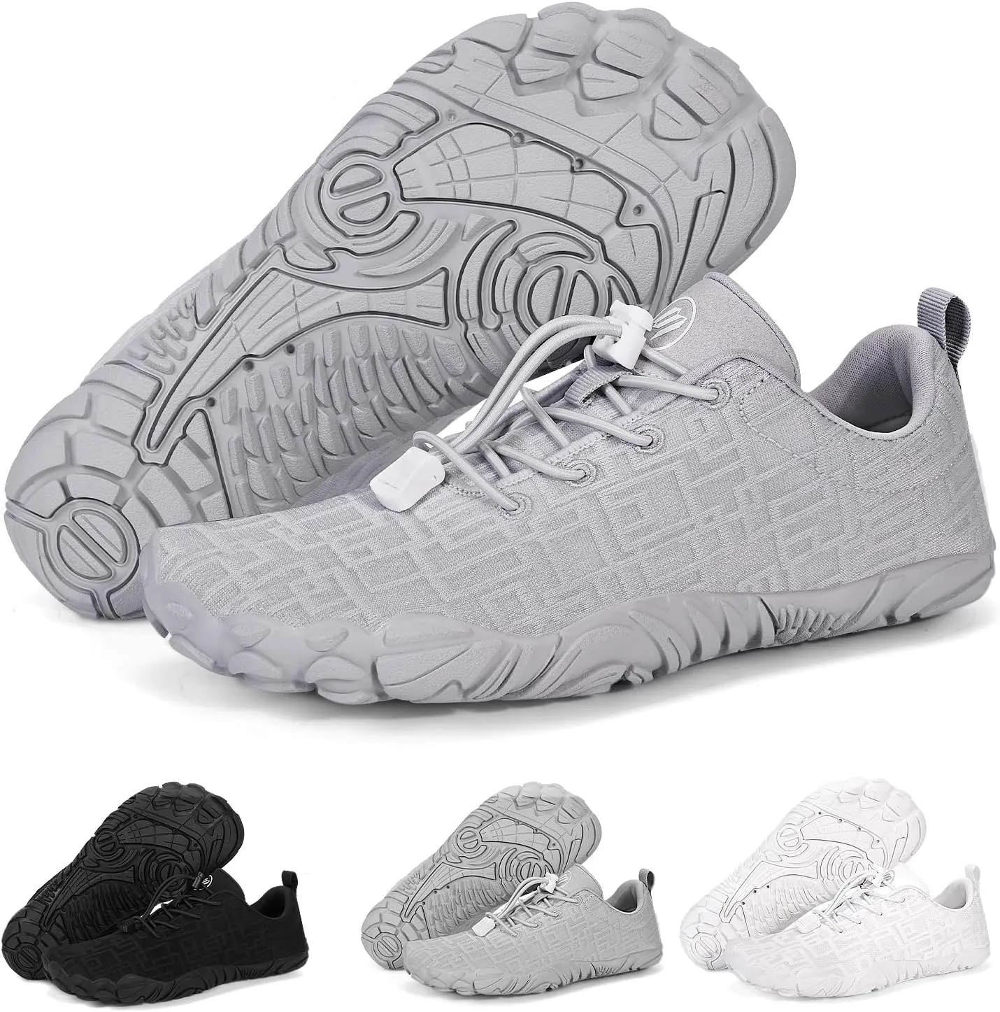 Hike Barefoot Shoes Womens Mens Footwear, Pro Water Shoe Women Men Barefoot Hiking Beach Grounding Shoes for Travel, Wide Toe Box Zero Drop Non-Slip Breathable Lightweight